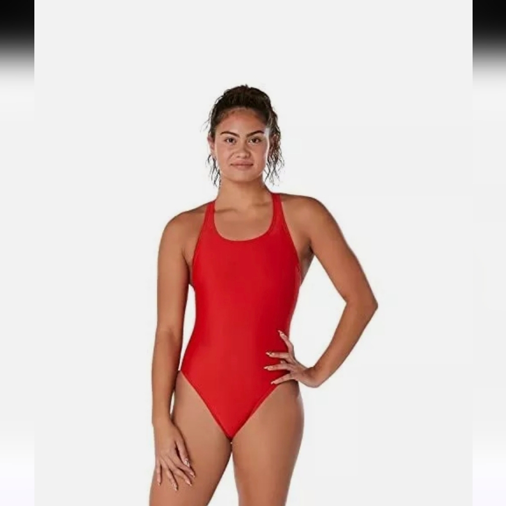 Speedo Red Women's One Piece Swimsuit Size 8/34.